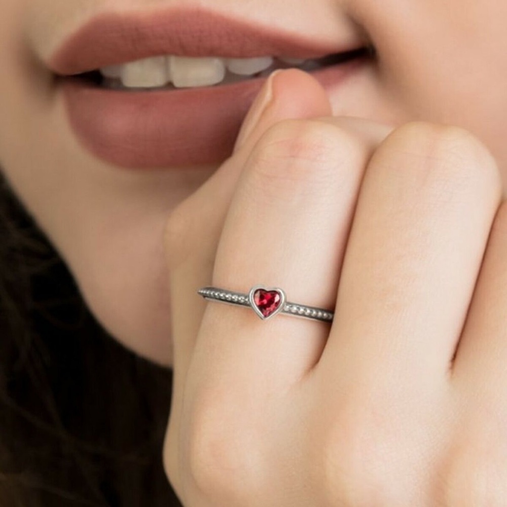 Pandora Red Heart Ring